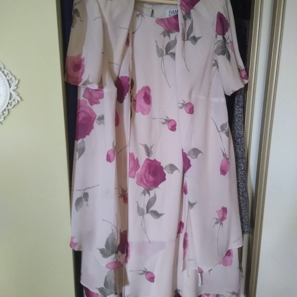 Floral Dress and Matching Cardigan - Picture 2 of 2